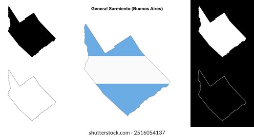 Mapa geral do departamento de Sarmiento (Buenos Aires)