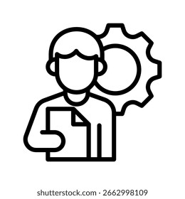 ícone de Serviço Geral - ilustração de vetor de linha