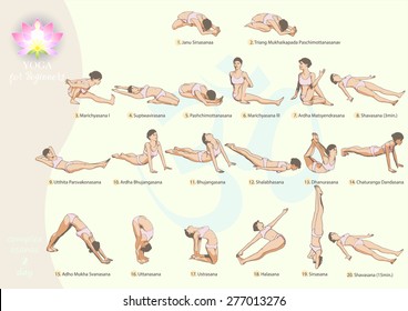 General set of exercises Common exercise program yoga complex for beginners - 2 day