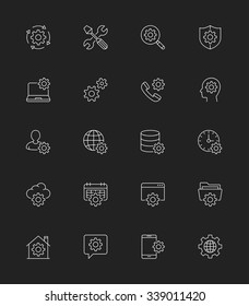 General Setting icons, Thin line - Vector Illustration