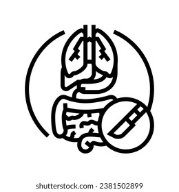 vector de icono general de línea de cirugía. signo general de cirugía. símbolo de contorno aislado ilustración negra