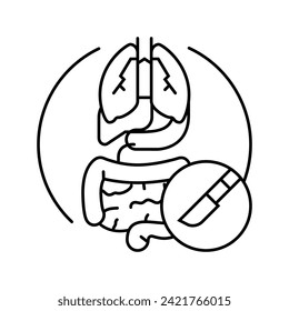 general surgery line icon vector. general surgery sign. isolated contour symbol black illustration