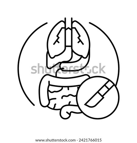 general surgery line icon vector. general surgery sign. isolated contour symbol black illustration