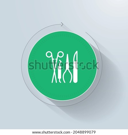 General surgery recovery icon vector design