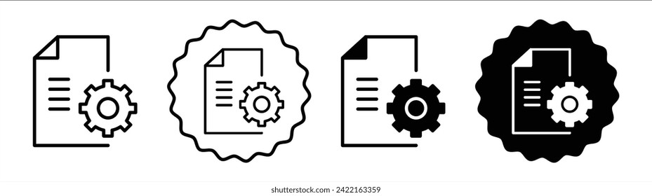 General Terms set in black and white color. General Terms simple flat icon vector