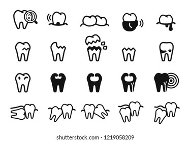 General toothache icon. teeth protection care concept. Problem in oral.