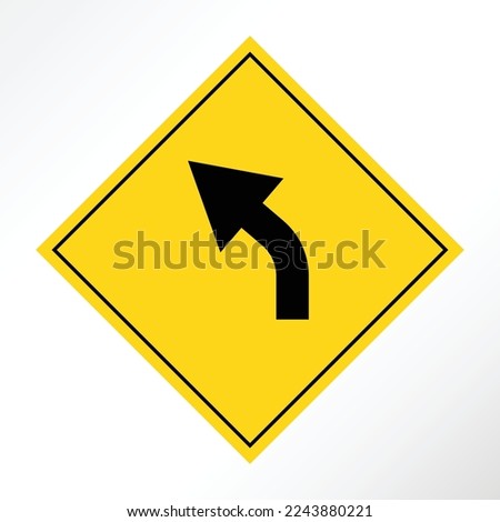 General traffic slightly left sign