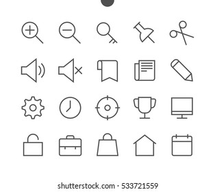 General UI Pixel Perfect Well-crafted Vector Thin Line Icons 48x48 Ready for 24x24 Grid for Web Graphics and Apps with Editable Stroke. Simple Minimal Pictogram Part 2-3