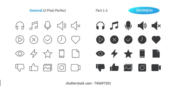 General UI Pixel Perfect Well-crafted Vector Thin Line And Solid Icons 30 2x Grid for Web Graphics and Apps. Simple Minimal Pictogram Part 1-3