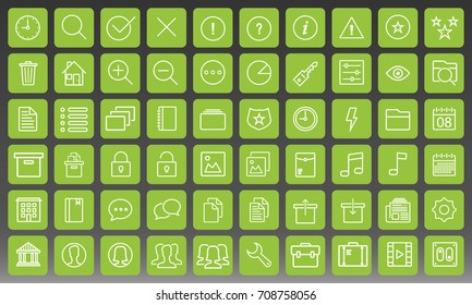 General Universal Icon Set Vector Illustration