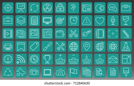 General Universal Icon Set Vector Illustration