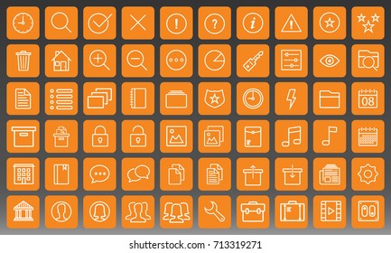 General Universal Icon Set Vector Illustration