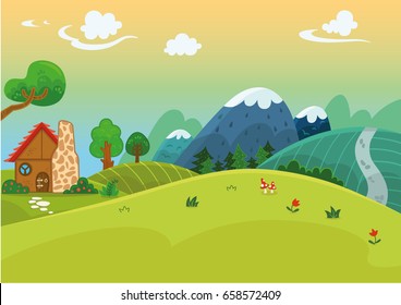 For General Use Cartoon Landscape (Vector illustration)