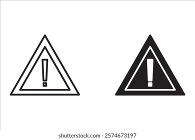 General Warning Attention Sign Alert to Various Safety Hazards icons set.

