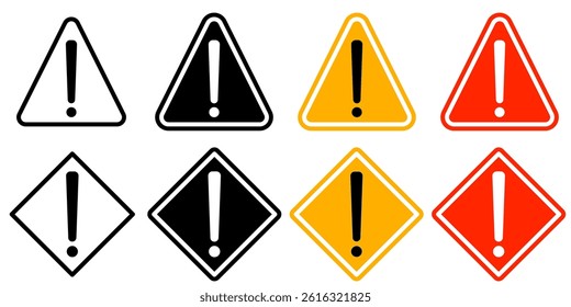General Warning Attention Sign Alert to Various Safety Hazards. Warning Sign With Exclamation Point general safety Icon for Various Uses.