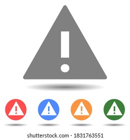 General warning sign with exclamation mark icon vector