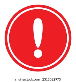 general warning sign red round caution sign