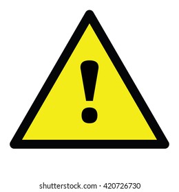 General warning sign. Vector illustration