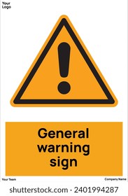 General warning signs symbol standard iso 7010