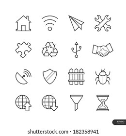 General Website & Mobile Connectivity Icons set - Vector illustration