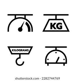 General weight for product form industry general icon set