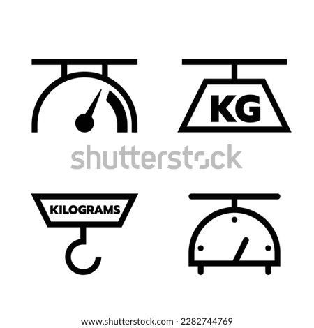 General weight for product form industry general icon set