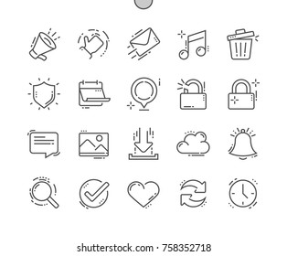 General Well-crafted Pixel Perfect Vector Thin Line Icons 30 2x Grid for Web Graphics and Apps. Simple Minimal Pictogram