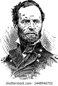 General William Tecumseh Sherman, vintage illustration