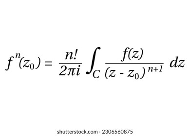 Generalisation of Cauchy’s Integral Formula. Math. Vector illustration.