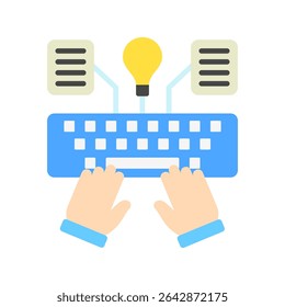 Generalization mini illustration flat color icon, use for machine learning, education, technology industry, UI, UX kit, app and web development, digital or print.