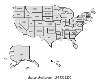 Generalized retro map of USA