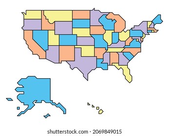 Generalized retro map of USA