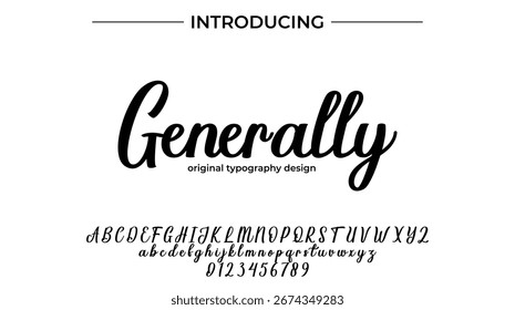 Generally - Elegant Script Font for Smooth Handwritten Design and Creative Typography