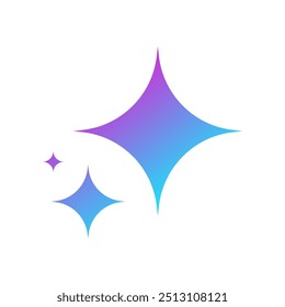 Generate AI Abstract Vector Symbol. Artificial Intelligence Colorful Stars Icon