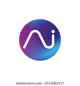 Gerar IA, logotipo de inteligência artificial. Conceito do logotipo Ai. Símbolo vetorial (AI). Letra abstrata Ai logo. Este ícone de logotipo incorporar com forma abstrata na maneira criativa. Parece com as letras A e I