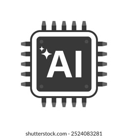 KI generieren, Logo für künstliche Intelligenz. Ai Logo Concept. Vektorsymbol