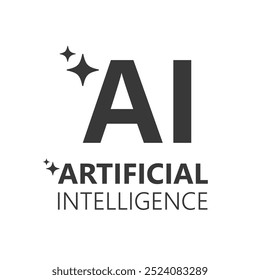 Gerar IA, logotipo de inteligência artificial. Conceito do logotipo Ai. Símbolo de vetor