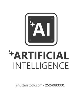 Generate AI, Artificial Intelligence Logo. Ai logo Concept. Vector symbol