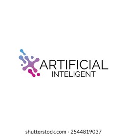 Generar AI, Inteligencia Artificial Logo. Ai logo Concept. Símbolo de Vector (AI). Letra Abstractas Ai logo. Este icono de logotipo se incorpora creativamente con forma abstracta. Se parece a la letra A y yo