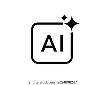 Generate AI, Artificial Intelligence symbols. Ai logo Concept. Vector illustration.
