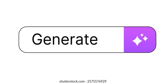Generate AI button. Artificial intelligence illustration.