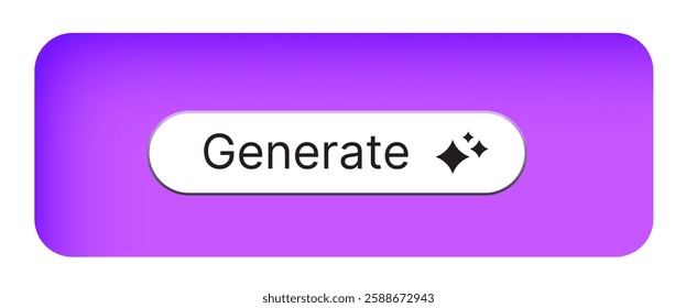 Generate AI button. Artificial intelligence illustration.