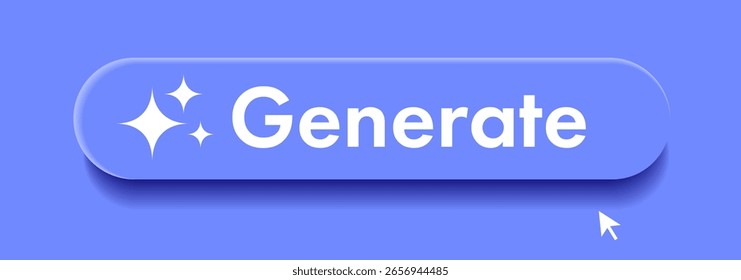 Generieren KI-Taste blaue Farbe Benutzeroberfläche