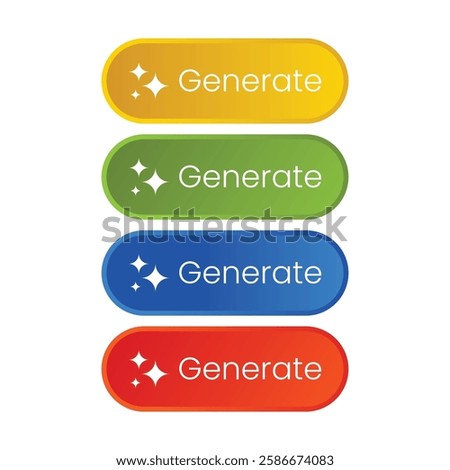 Generate AI button. Neumorphic bar. Artificial intelligence and Machine learning technology concept. AI enters by command prompt to generate ideas. 