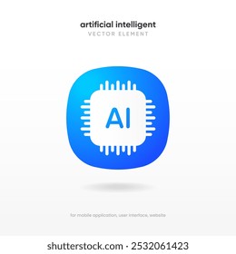 Generate AI button symbol. Artificial intelligence sign button. Machine learning generator and generate text and image press button prompt. Magic stars symbol. Chat brain assistant