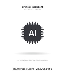 KI-Tastensymbol erzeugen. Signaturtaste für künstliche Intelligenz. Maschinelles Lernen Generator und erzeugen Text und Bild Drucktastenaufforderung. Symbol für magische Sterne. Chat Gehirn Assistent