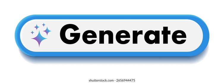 Generate AI button user interface 3d style