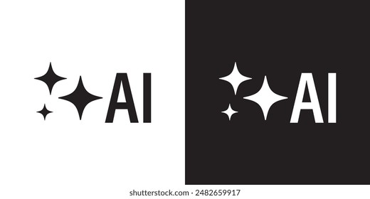 Generate AI icon. Artificial intelligence and Machine learning technology concept. AI enters by command prompt to generate ideas. Chat with AI. Icon element for app and web. Vector illustration.