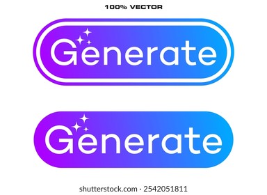 Generate AI icon. Artificial intelligence and Machine learning technology concept. 