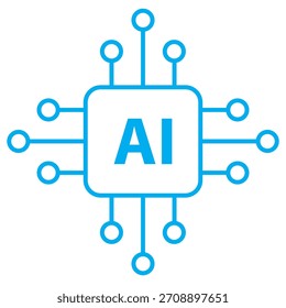genere, IA, ícono, Inteligencia artificial, íconos, colección, Vector, ilustración, 